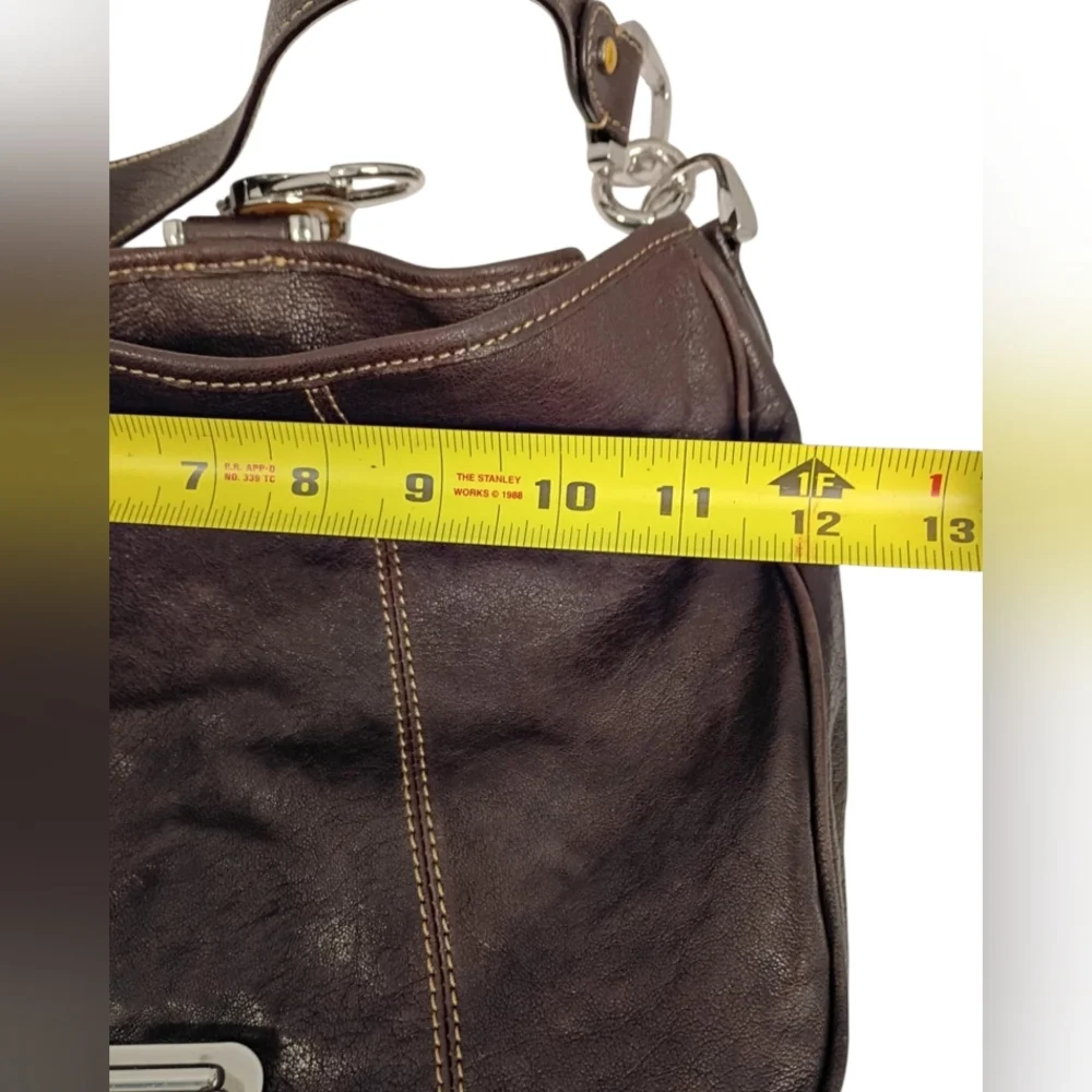 NWT Ted Baker Dog Clip Chocolate Leatjer‎ Shoulder Bag